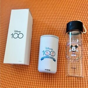 Disney Glass Water Bottle+ Sleeve